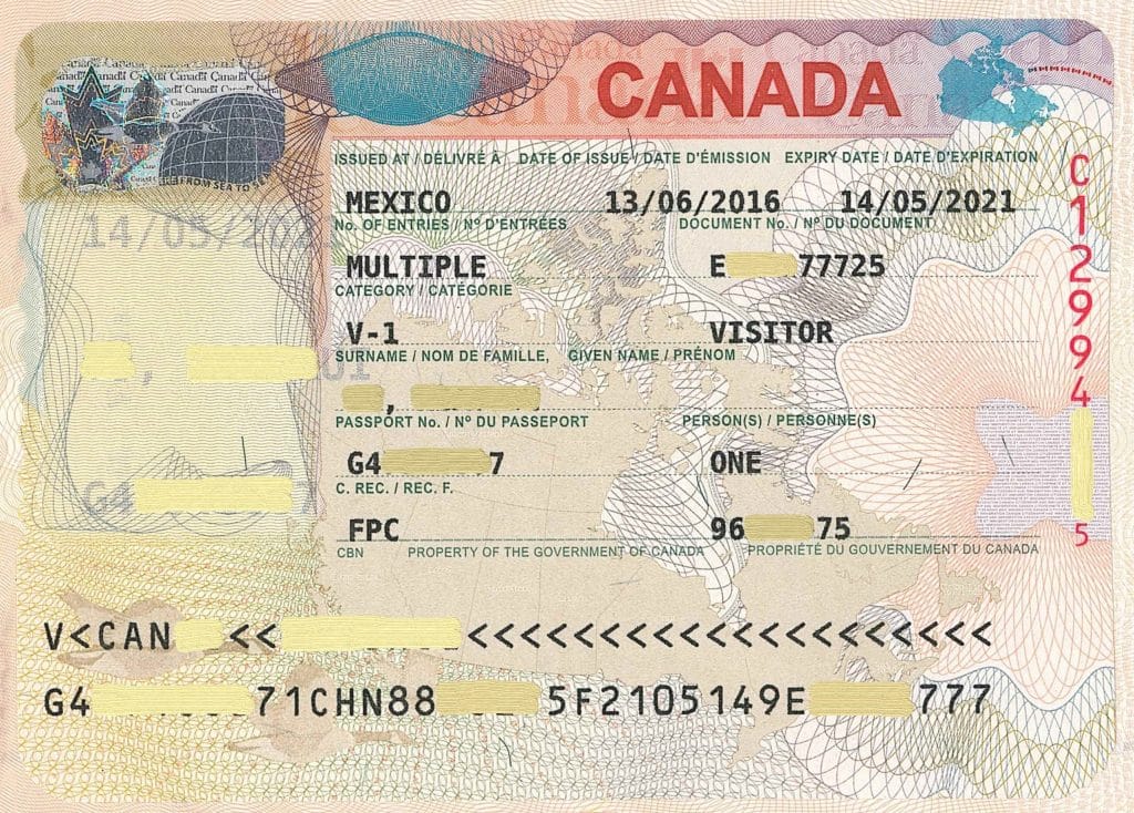 Canada Visa Sample